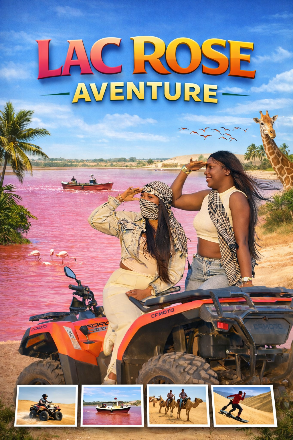 Balade en pirogue sur le Lac Rose avec Lac Rose Aventure, excursion paisible de 30 minutes sur les eaux roses près de Dakar